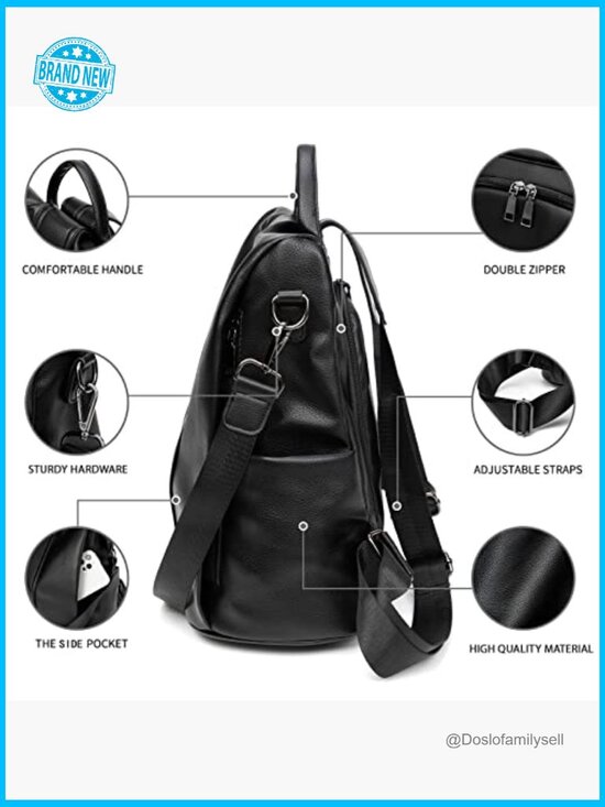 Waterproof Nylon Anti-Theft Backpack Purse Lightweight Travel Daypack Medium main image 6